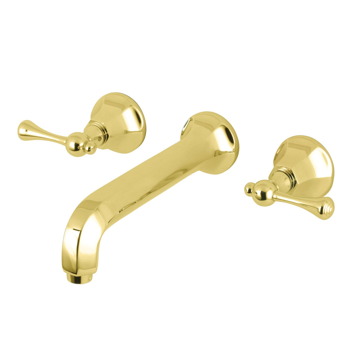 Metropolitan KS4122BL Two-Handle 3-Hole Wall Mount Bathroom Faucet, Polished Brass