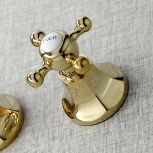 Metropolitan KS4122BX Two-Handle 3-Hole Wall Mount Bathroom Faucet, Polished Brass