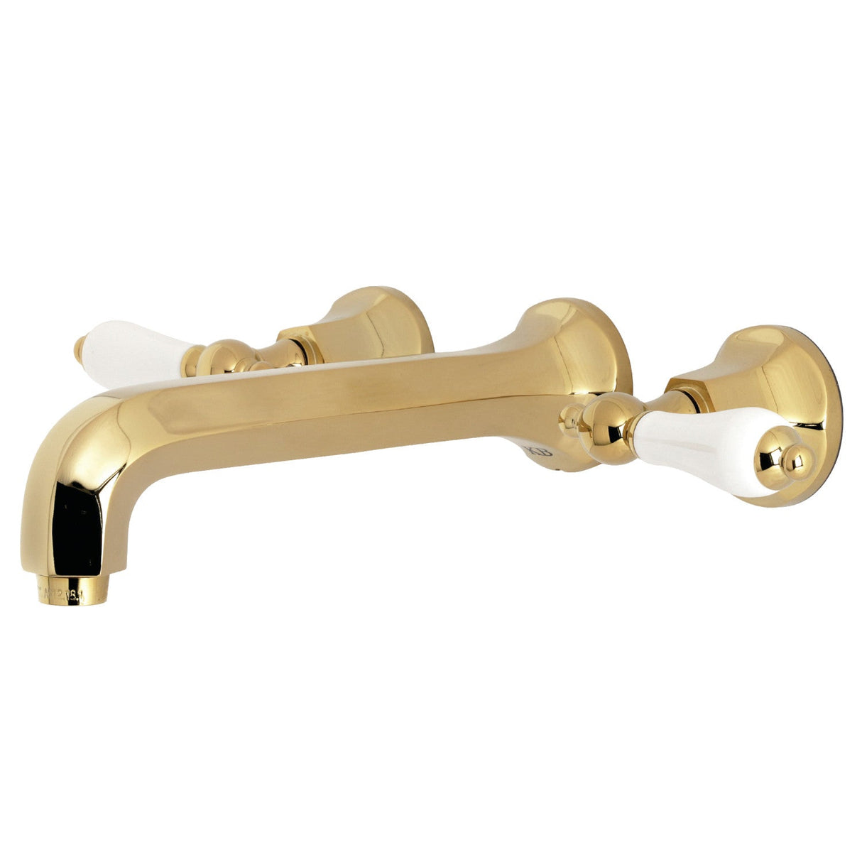 Metropolitan KS4122PL Two-Handle 3-Hole Wall Mount Bathroom Faucet, Polished Brass