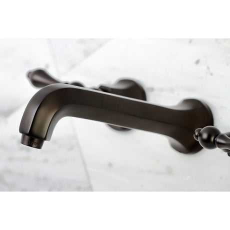 Metropolitan KS4125AL Two-Handle 3-Hole Wall Mount Bathroom Faucet, Oil Rubbed Bronze