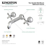 Metropolitan KS4125AX Two-Handle 3-Hole Wall Mount Bathroom Faucet, Oil Rubbed Bronze
