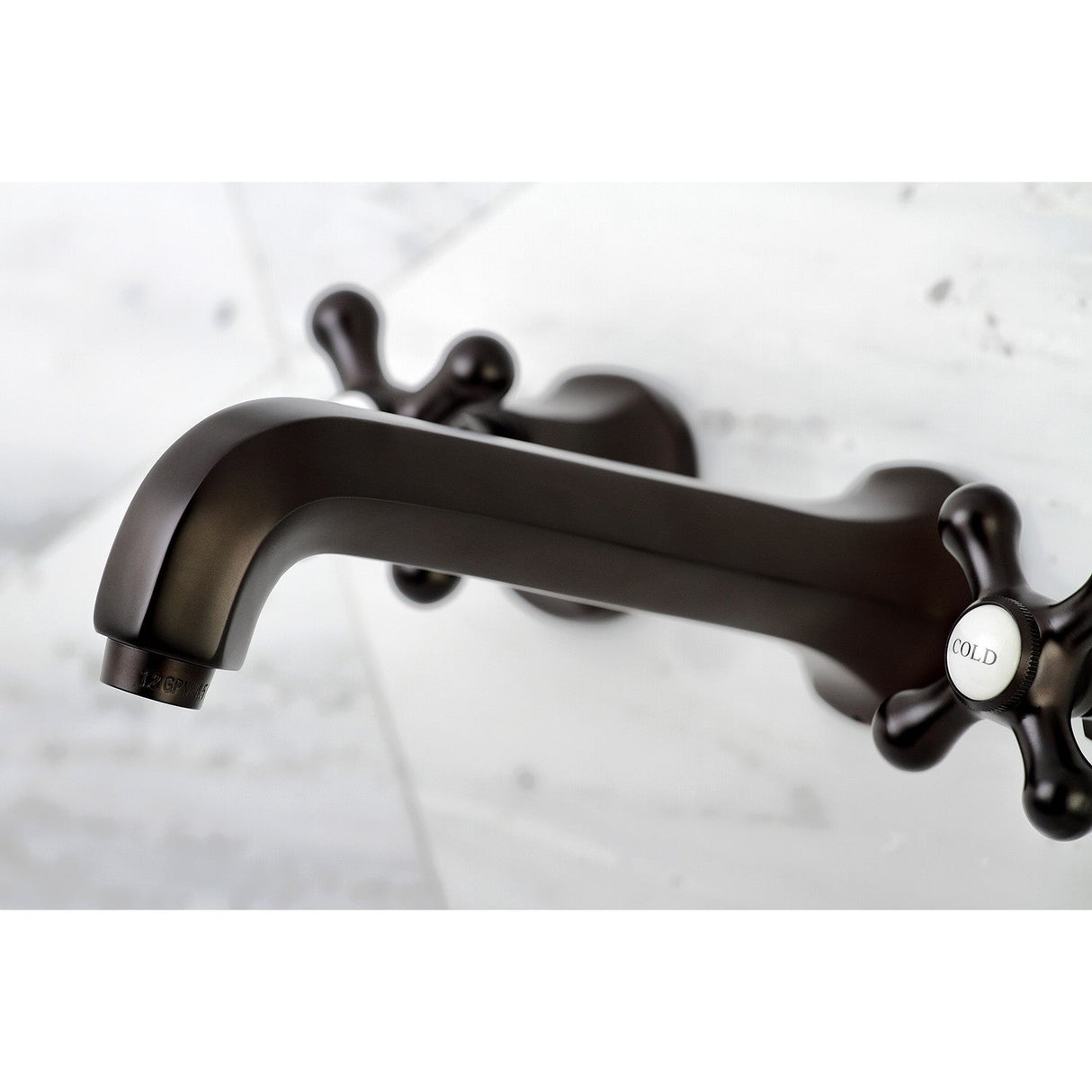 Metropolitan KS4125AX Two-Handle 3-Hole Wall Mount Bathroom Faucet, Oil Rubbed Bronze