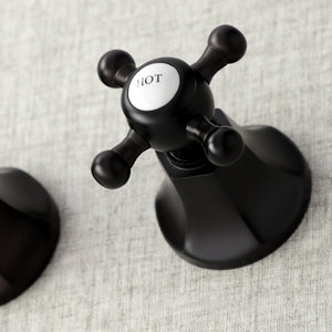 Metropolitan KS4125BX Two-Handle 3-Hole Wall Mount Bathroom Faucet, Oil Rubbed Bronze