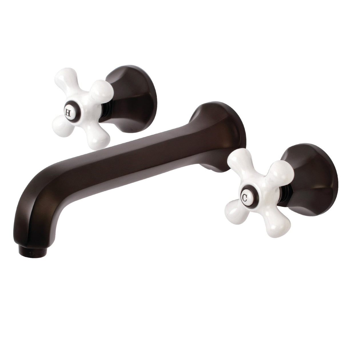 Metropolitan KS4125PX Two-Handle 3-Hole Wall Mount Bathroom Faucet, Oil Rubbed Bronze