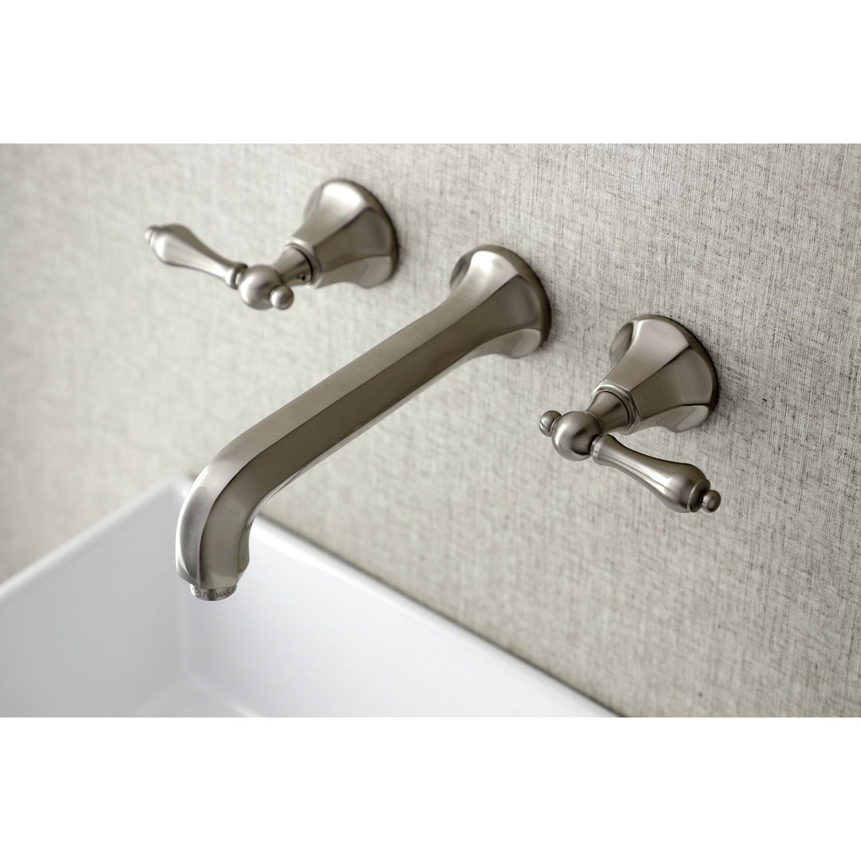 Metropolitan KS4128AL Two-Handle 3-Hole Wall Mount Bathroom Faucet, Brushed Nickel