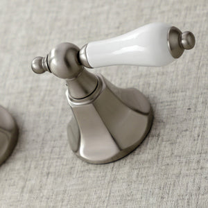 Metropolitan KS4128PL Two-Handle 3-Hole Wall Mount Bathroom Faucet, Brushed Nickel