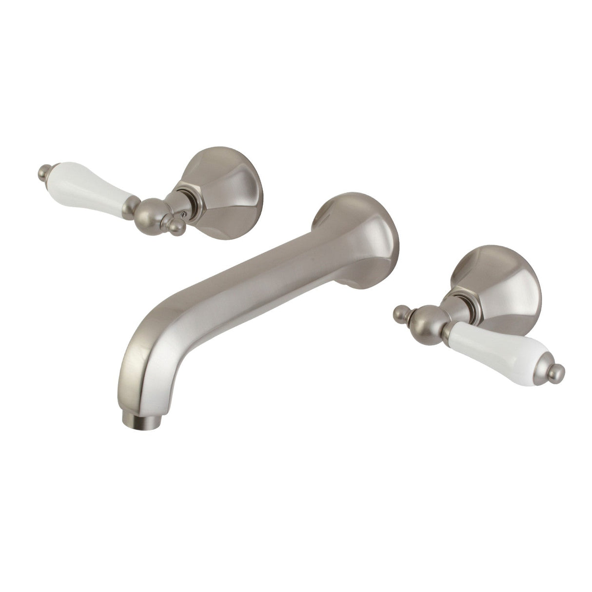 Metropolitan KS4128PL Two-Handle 3-Hole Wall Mount Bathroom Faucet, Brushed Nickel