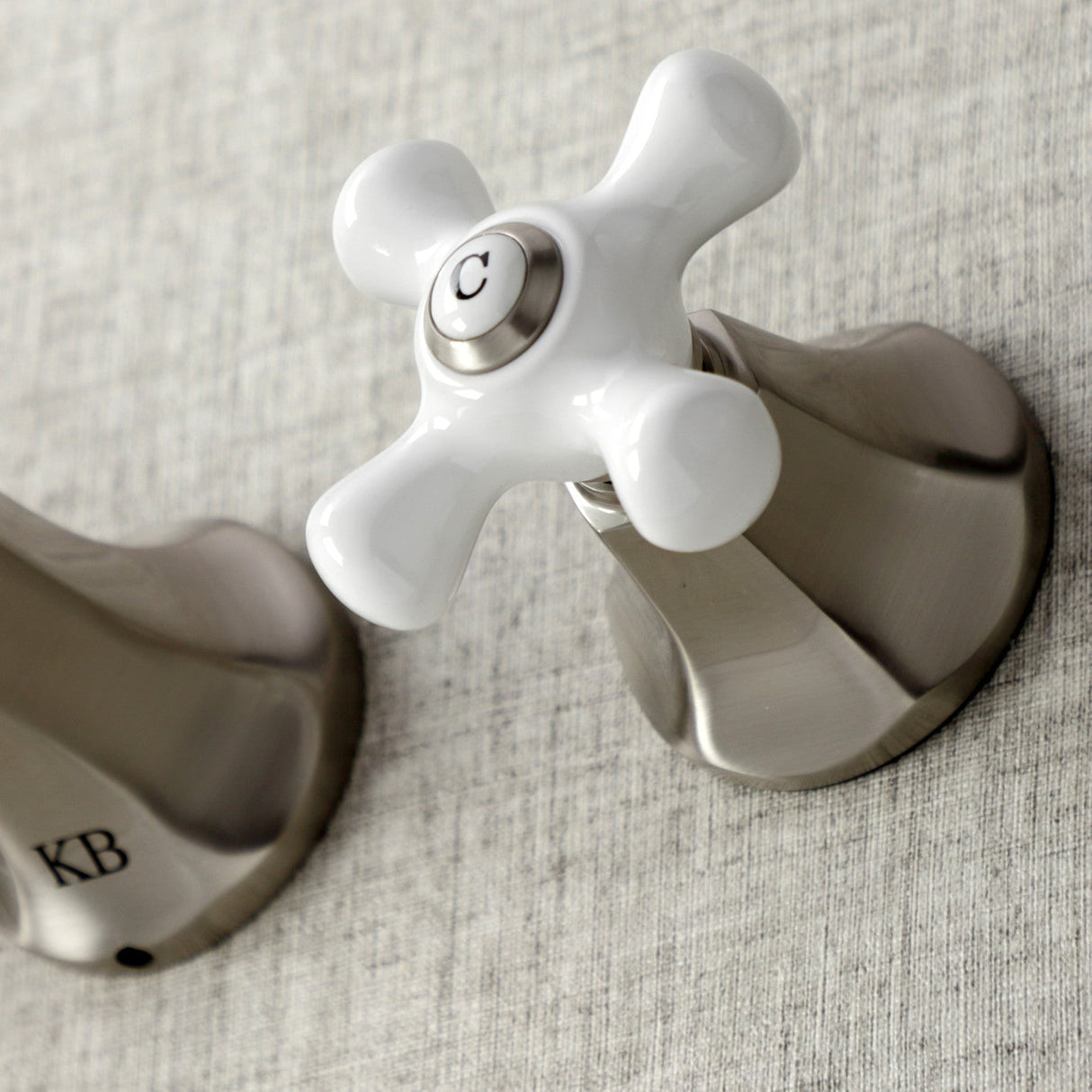 Metropolitan KS4128PX Two-Handle 3-Hole Wall Mount Bathroom Faucet, Brushed Nickel