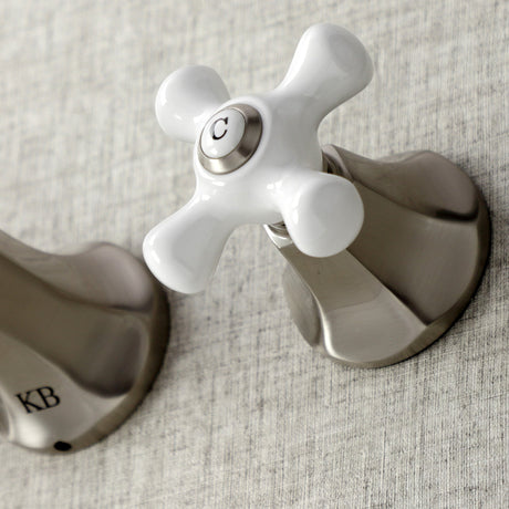 Metropolitan KS4128PX Two-Handle 3-Hole Wall Mount Bathroom Faucet, Brushed Nickel