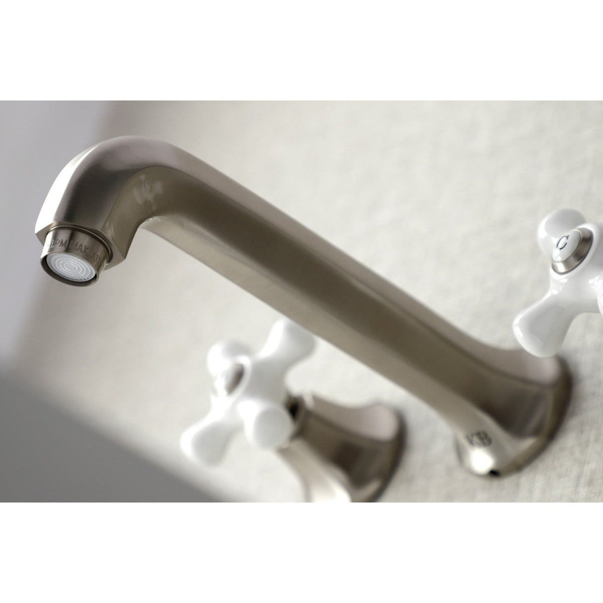 Metropolitan KS4128PX Two-Handle 3-Hole Wall Mount Bathroom Faucet, Brushed Nickel