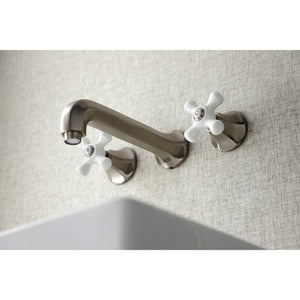 Metropolitan KS4128PX Two-Handle 3-Hole Wall Mount Bathroom Faucet, Brushed Nickel