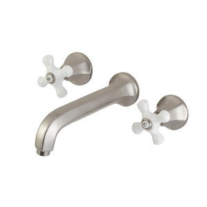 Metropolitan KS4128PX Two-Handle 3-Hole Wall Mount Bathroom Faucet, Brushed Nickel