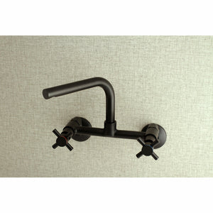 Concord KS412MB Two-Handle 2-Hole Wall Mount Kitchen Faucet, Matte Black