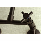 Concord KS412ORB Two-Handle 2-Hole Wall Mount Kitchen Faucet, Oil Rubbed Bronze