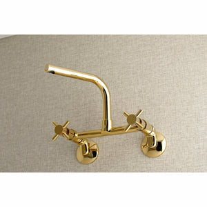 Concord KS412PB Two-Handle 2-Hole Wall Mount Kitchen Faucet, Polished Brass