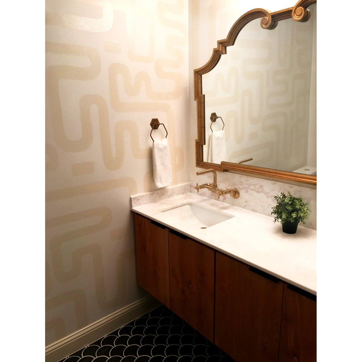 Concord KS412SB Two-Handle 2-Hole Wall Mount Kitchen Faucet, Brushed Brass