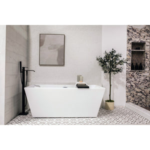 Executive KS4130QLL Single-Handle 1-Hole Freestanding Tub Faucet with Hand Shower, Matte Black