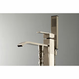 Executive KS4138QLL Single-Handle 1-Hole Freestanding Tub Faucet with Hand Shower, Brushed Nickel
