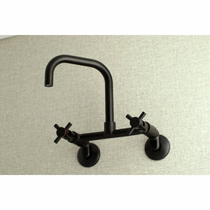 Concord KS413MB Two-Handle 2-Hole Wall Mount Kitchen Faucet, Matte Black