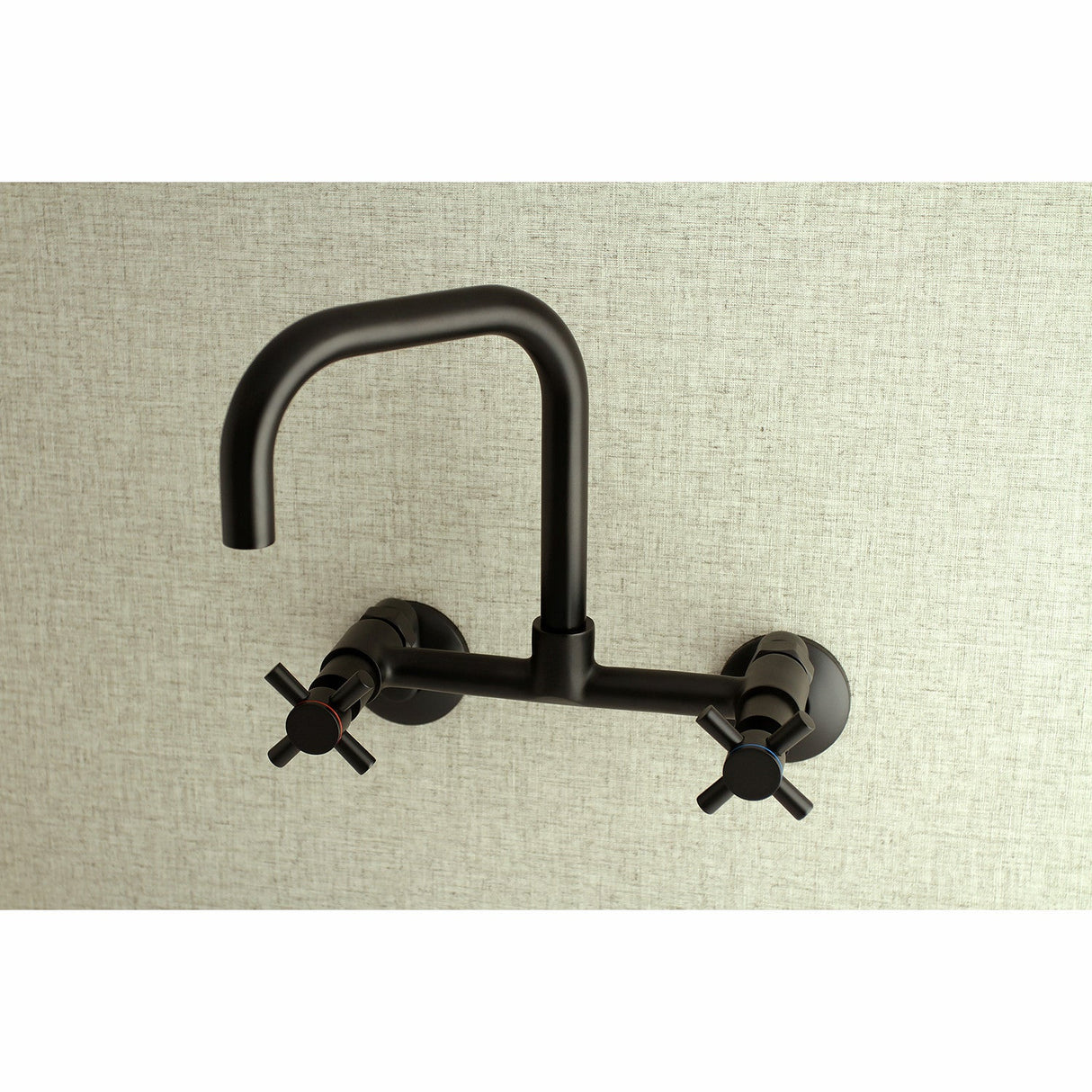 Concord KS413MB Two-Handle 2-Hole Wall Mount Kitchen Faucet, Matte Black