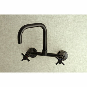 Concord KS413MB Two-Handle 2-Hole Wall Mount Kitchen Faucet, Matte Black