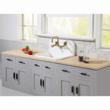 Concord KS413SB Two-Handle 2-Hole Wall Mount Kitchen Faucet, Brushed Brass