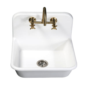 Concord KS413SB Two-Handle 2-Hole Wall Mount Kitchen Faucet, Brushed Brass