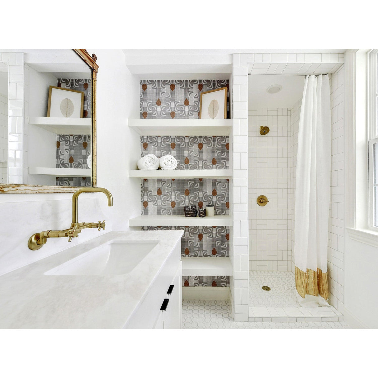 Concord KS413SB Two-Handle 2-Hole Wall Mount Kitchen Faucet, Brushed Brass