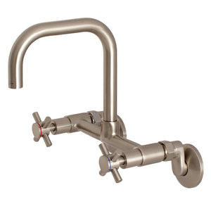 Concord KS413SN Two-Handle 2-Hole Wall Mount Kitchen Faucet, Brushed Nickel