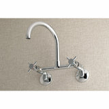 Concord KS414C Two-Handle 2-Hole Wall Mount Kitchen Faucet, Polished Chrome