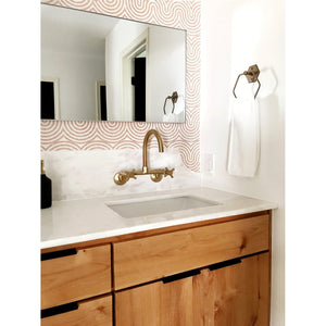 Concord KS414SB Two-Handle 2-Hole Wall Mount Kitchen Faucet, Brushed Brass