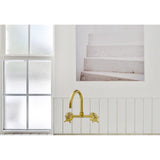 Concord KS414SB Two-Handle 2-Hole Wall Mount Kitchen Faucet, Brushed Brass
