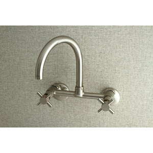 Concord KS414SN Two-Handle 2-Hole Wall Mount Kitchen Faucet, Brushed Nickel