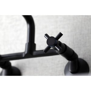 Concord KS423MB Two-Handle 2-Hole Wall Mount Kitchen Faucet, Matte Black