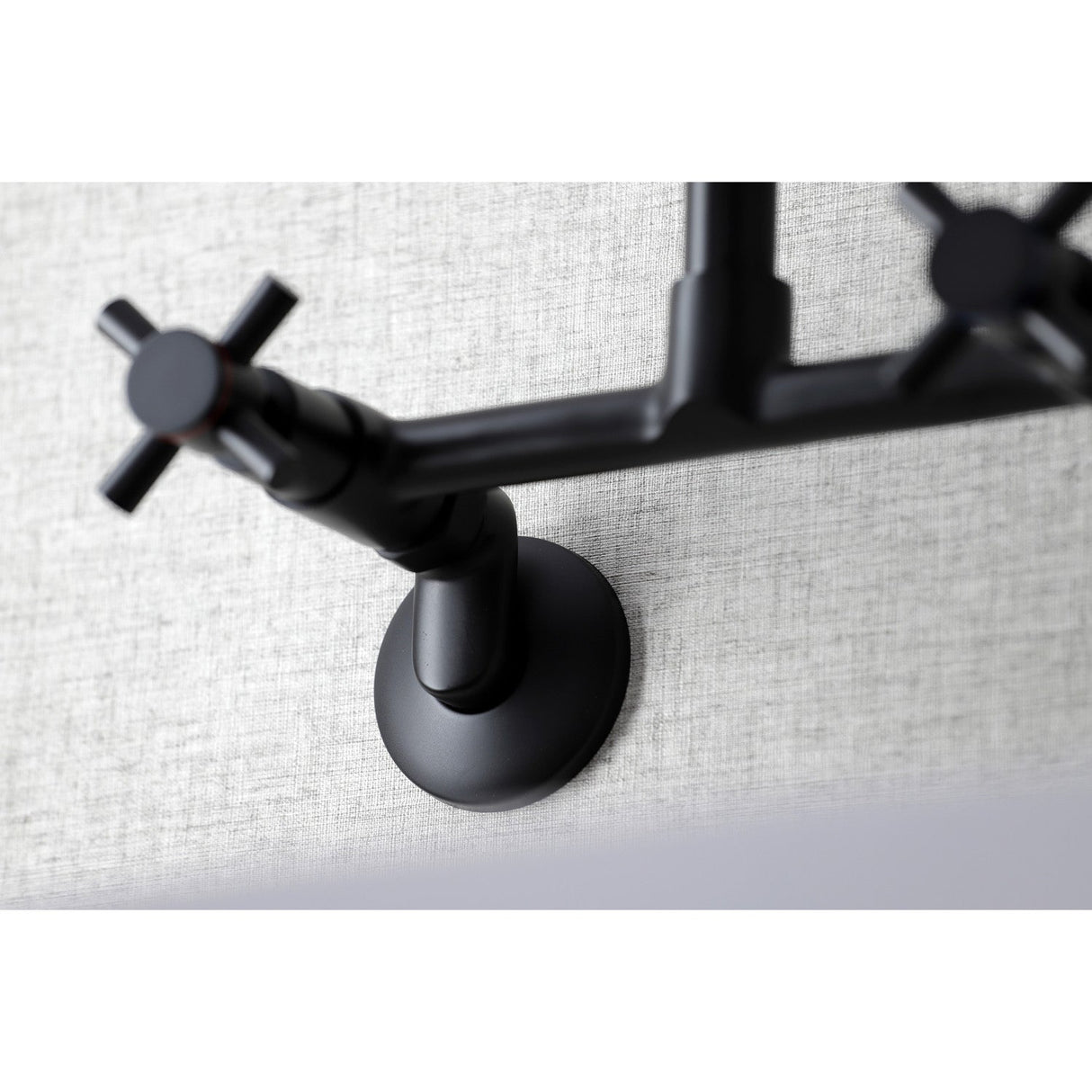 Concord KS423MB Two-Handle 2-Hole Wall Mount Kitchen Faucet, Matte Black