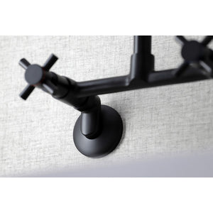 Concord KS423MB Two-Handle 2-Hole Wall Mount Kitchen Faucet, Matte Black