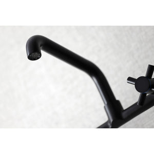 Concord KS423MB Two-Handle 2-Hole Wall Mount Kitchen Faucet, Matte Black