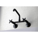 Concord KS423MB Two-Handle 2-Hole Wall Mount Kitchen Faucet, Matte Black