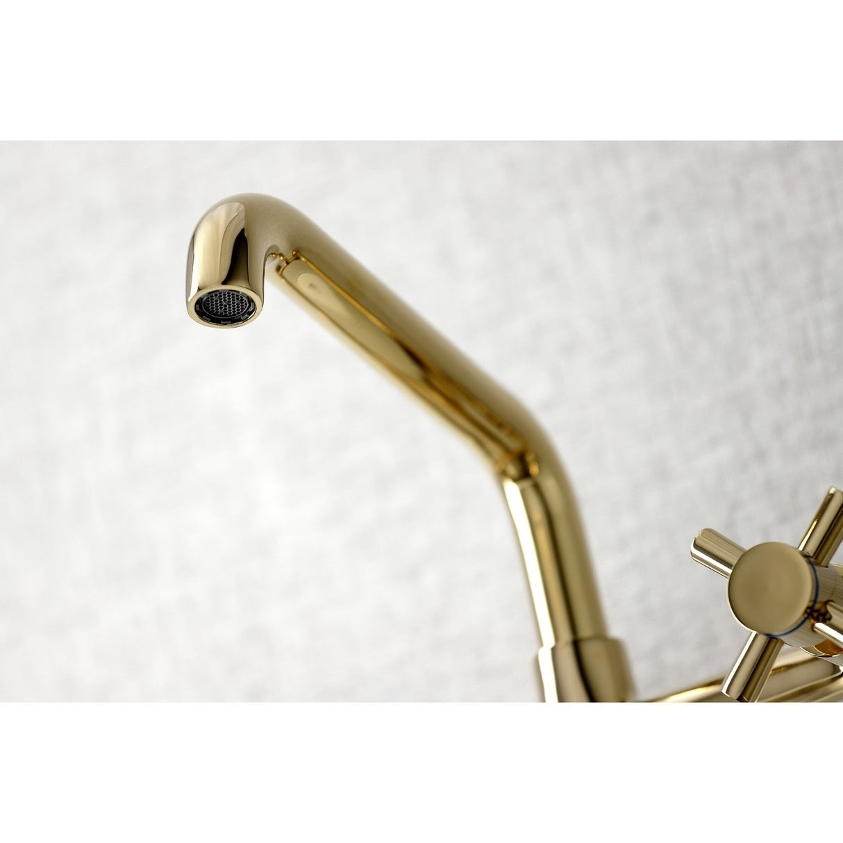 Concord KS423PB Two-Handle 2-Hole Wall Mount Kitchen Faucet, Polished Brass