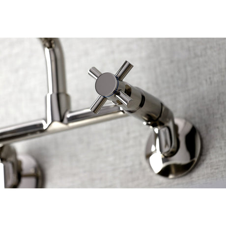 Concord KS423PN Two-Handle 2-Hole Wall Mount Kitchen Faucet, Polished Nickel