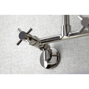 Concord KS423PN Two-Handle 2-Hole Wall Mount Kitchen Faucet, Polished Nickel