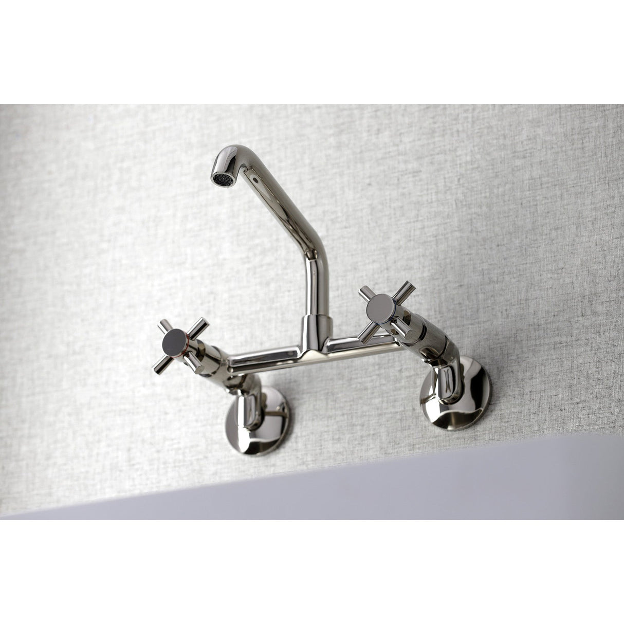 Concord KS423PN Two-Handle 2-Hole Wall Mount Kitchen Faucet, Polished Nickel