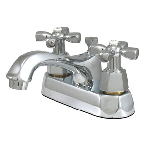 Metropolitan KS4261HX Two-Handle 3-Hole Deck Mount 4" Centerset Bathroom Faucet with Brass Pop-Up, Polished Chrome