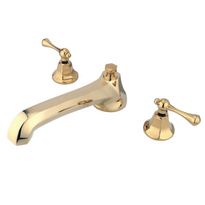 Vintage KS4302BL Two-Handle 3-Hole Deck Mount Roman Tub Faucet, Polished Brass