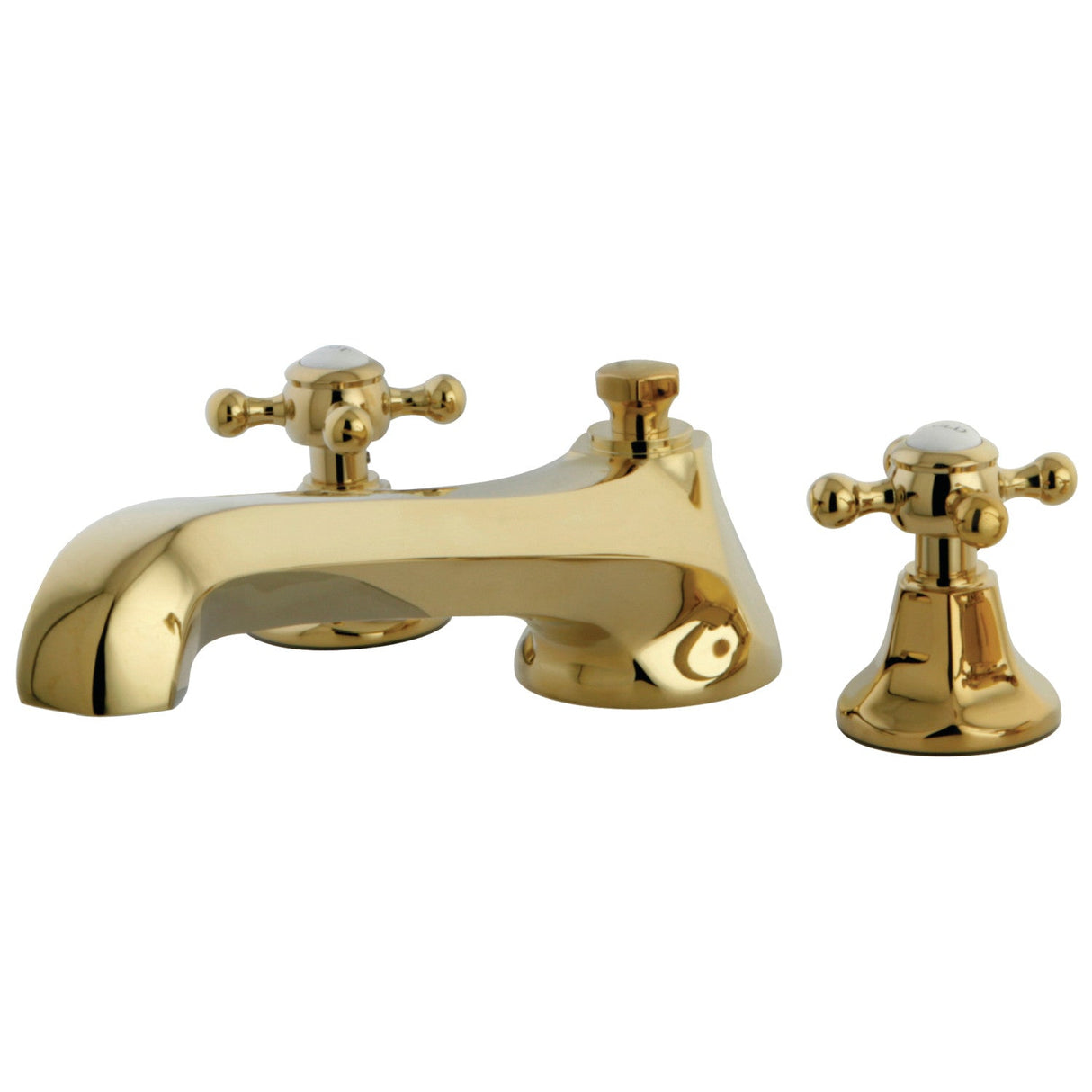 Vintage KS4302BX Two-Handle 3-Hole Deck Mount Roman Tub Faucet, Polished Brass