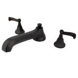 KS4305FL Two-Handle 3-Hole Deck Mount Roman Tub Faucet, Oil Rubbed Bronze