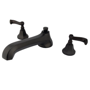 KS4305FL Two-Handle 3-Hole Deck Mount Roman Tub Faucet, Oil Rubbed Bronze