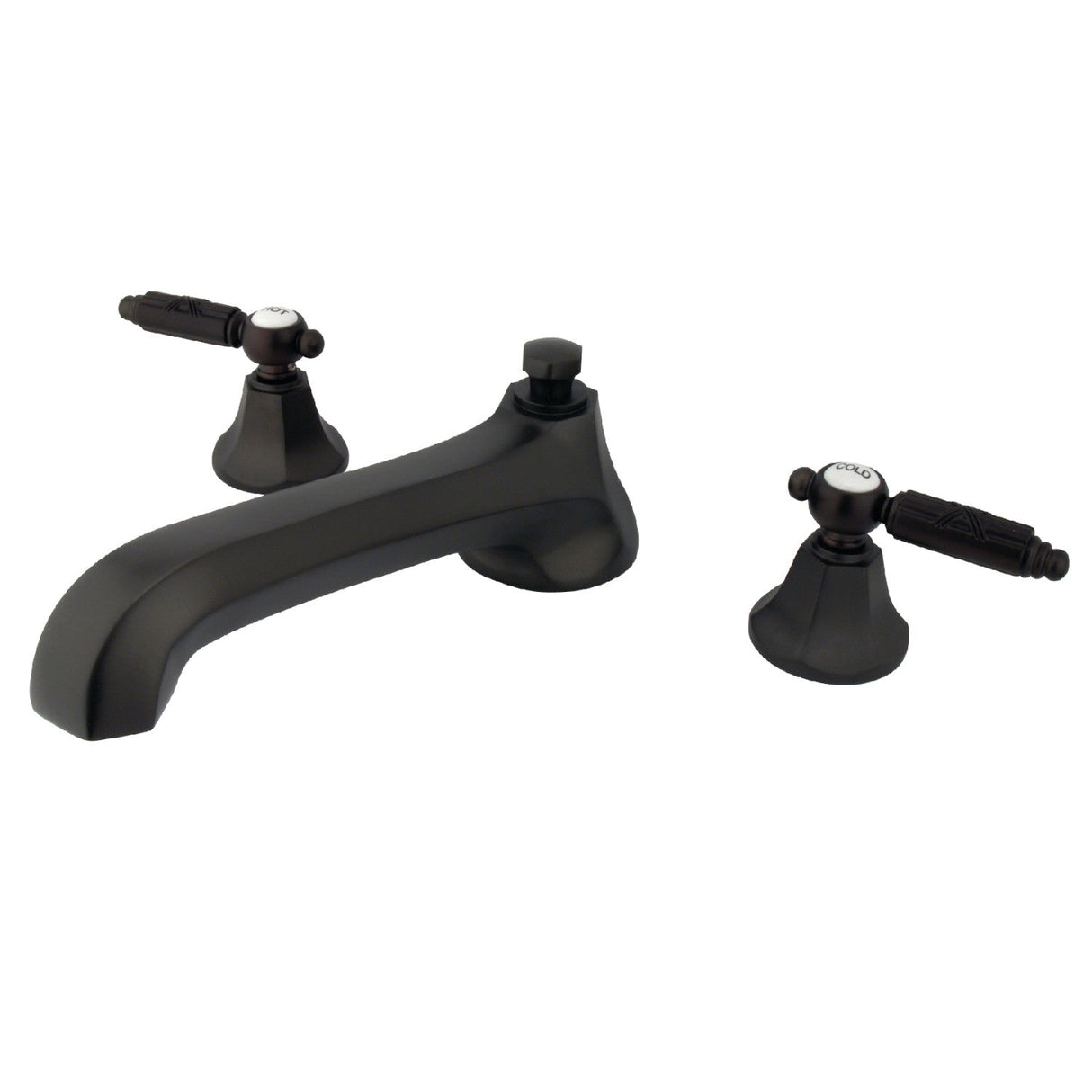 Georgian KS4305GL Two-Handle 3-Hole Deck Mount Roman Tub Faucet, Oil Rubbed Bronze