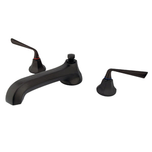 Silver Sage KS4305ZL Two-Handle 3-Hole Deck Mount Roman Tub Faucet, Oil Rubbed Bronze