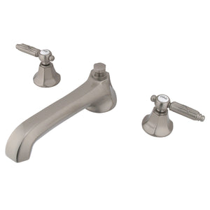 Georgian KS4308GL Two-Handle 3-Hole Deck Mount Roman Tub Faucet, Brushed Nickel